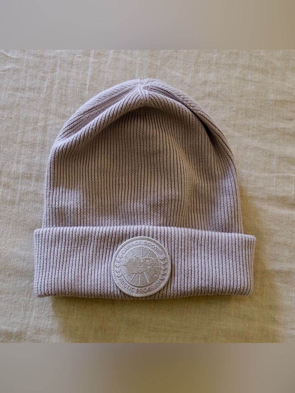 Canada Goose Men's Ribbed Beanie - Light Taupe